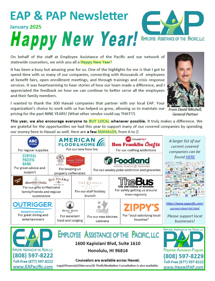 January 2025 Newsletter